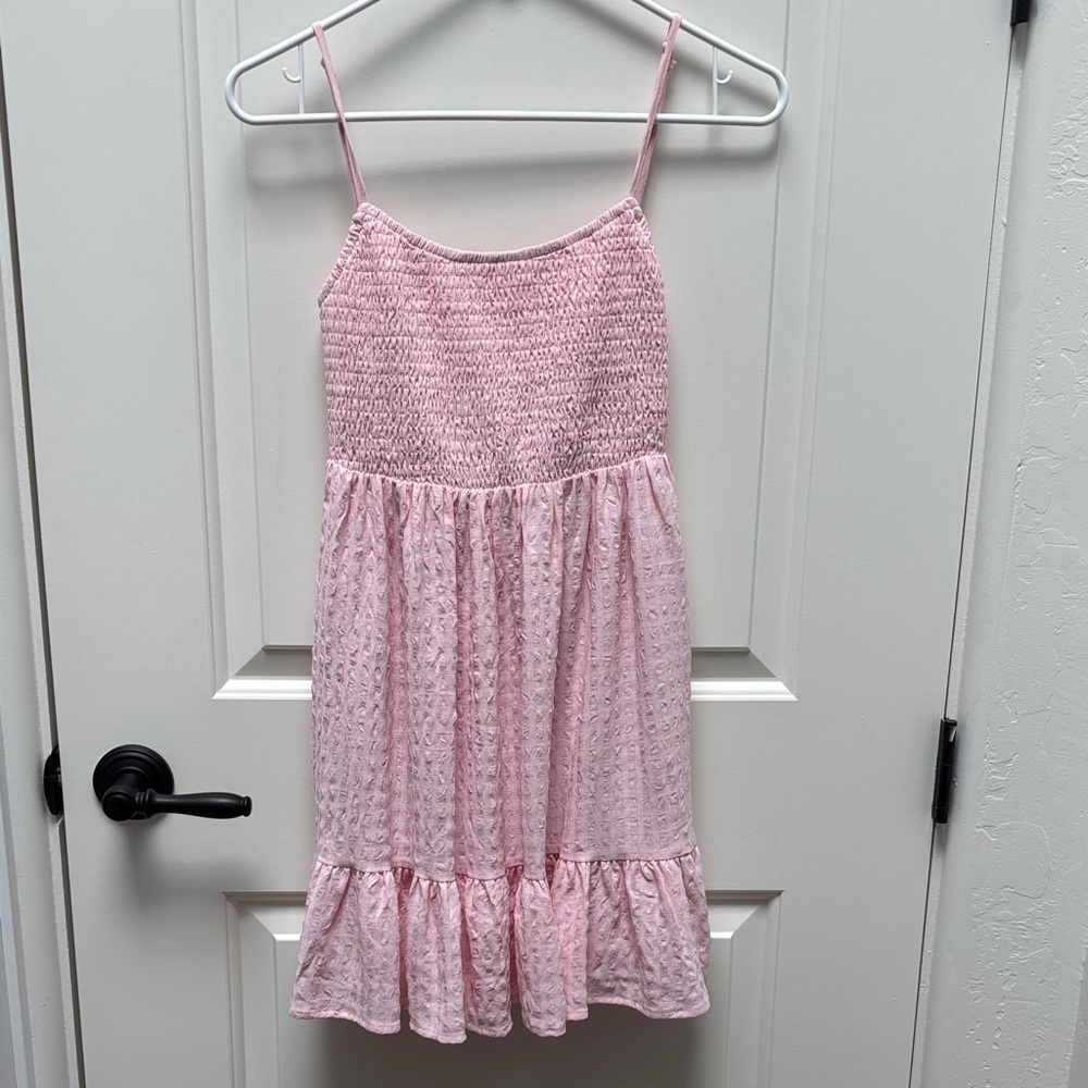 RSQ Pink Smocked Eyelet Sundress